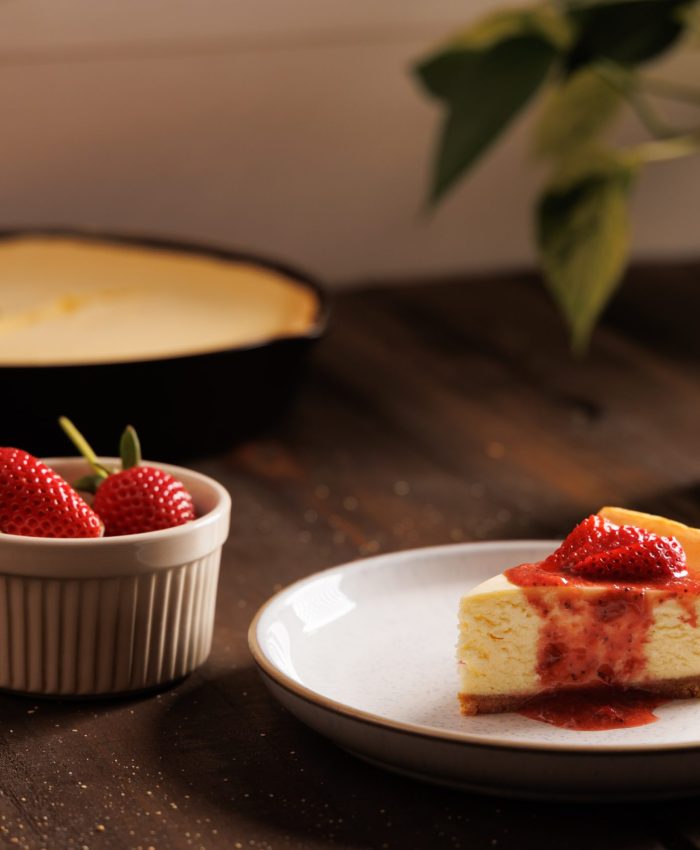 Amazing Cast Iron New York Style Cheesecake